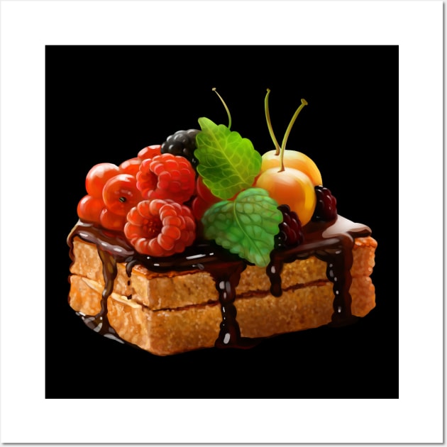 Cake with berries Wall Art by Magical Forest